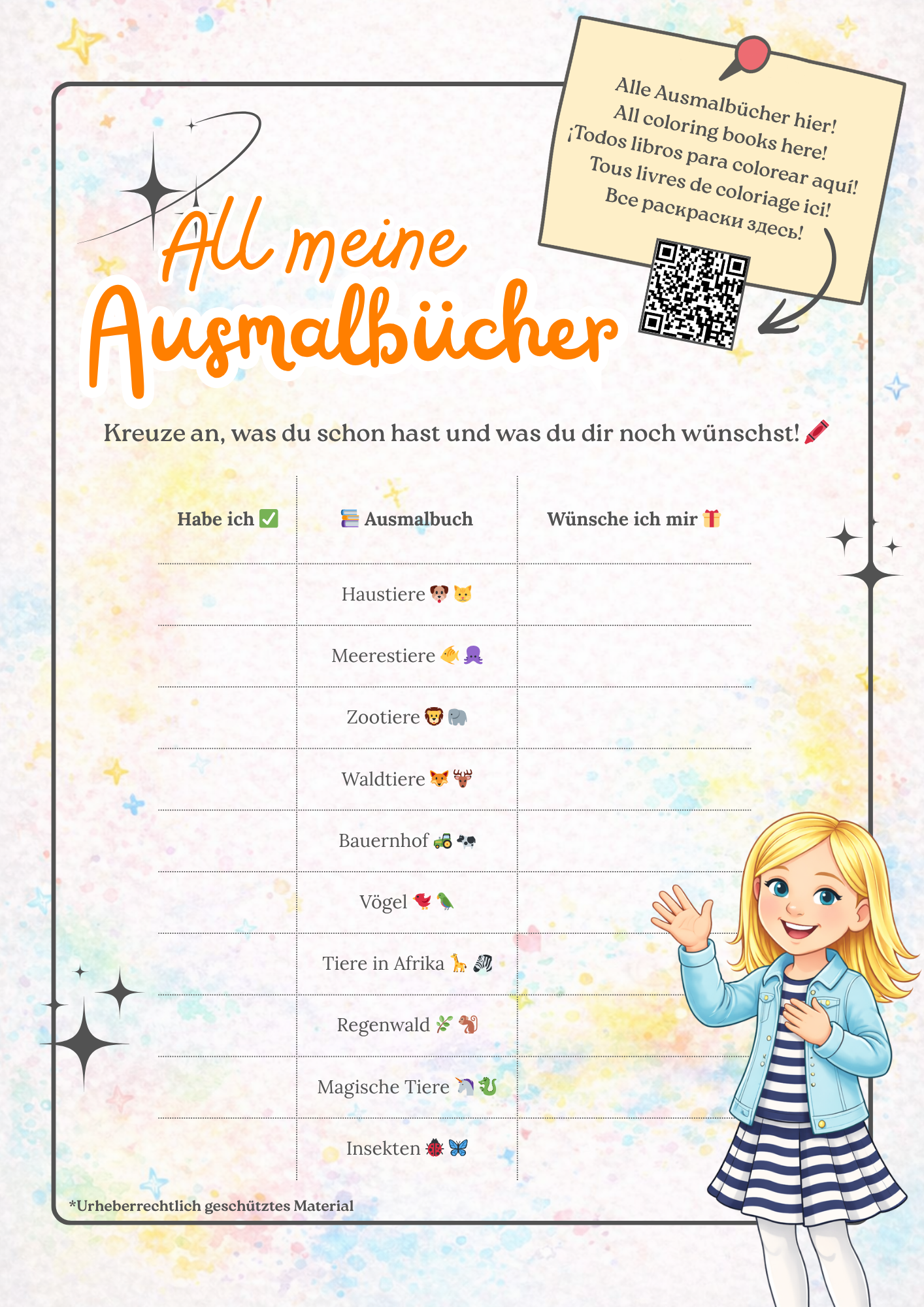 E-Book: Ausmalbuch - Magische Tiere -