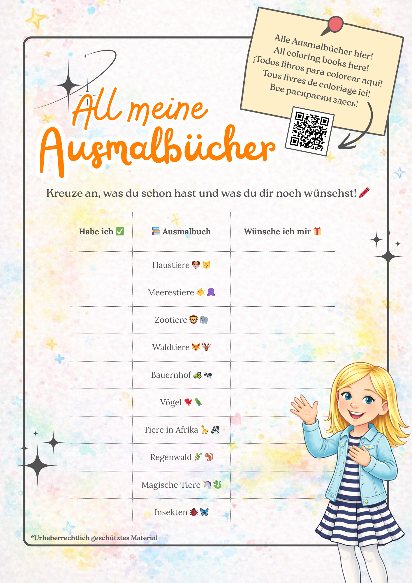 E-Book: Ausmalbuch - Haustiere -