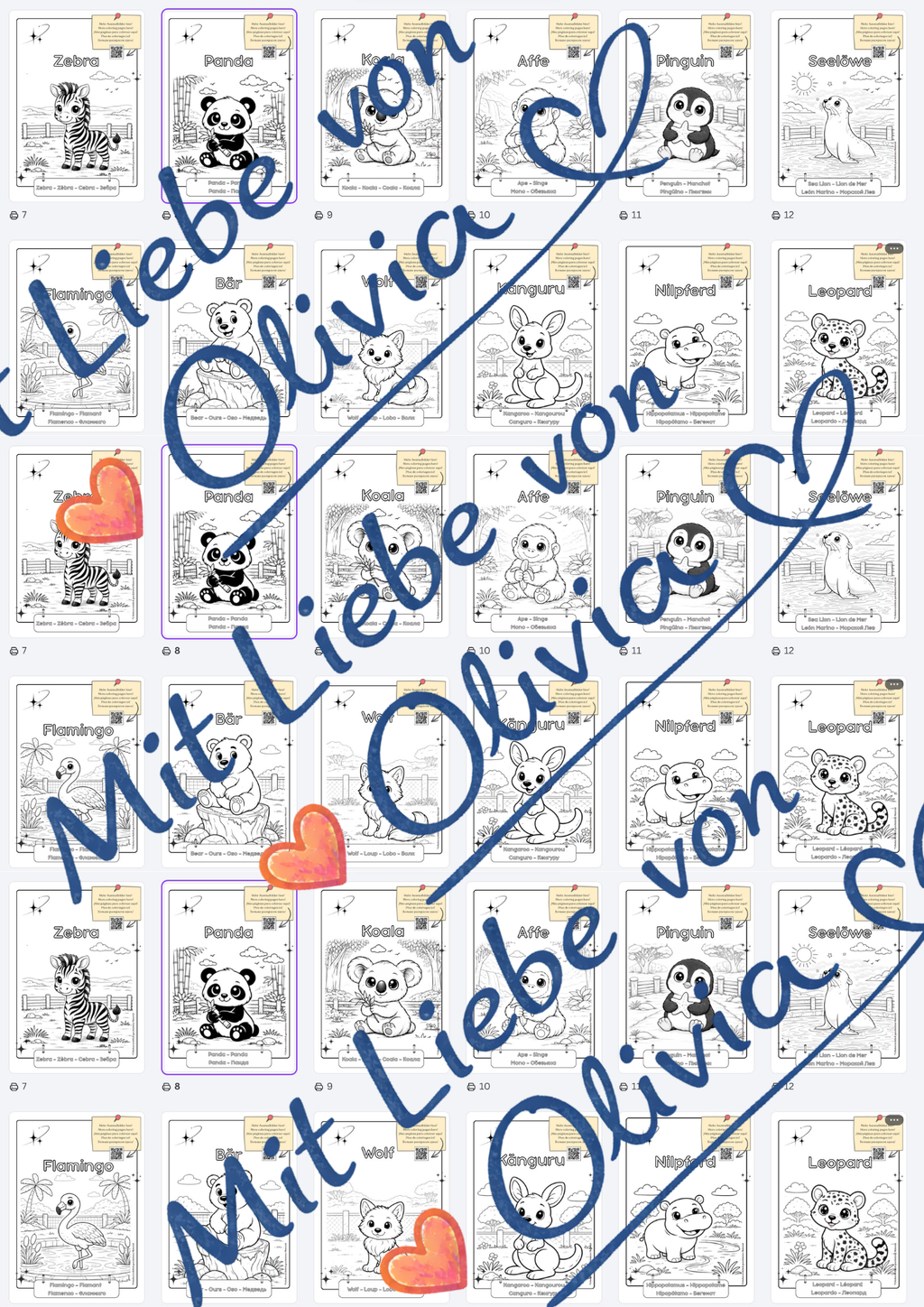 E-Book: Ausmalbuch - Haustiere -