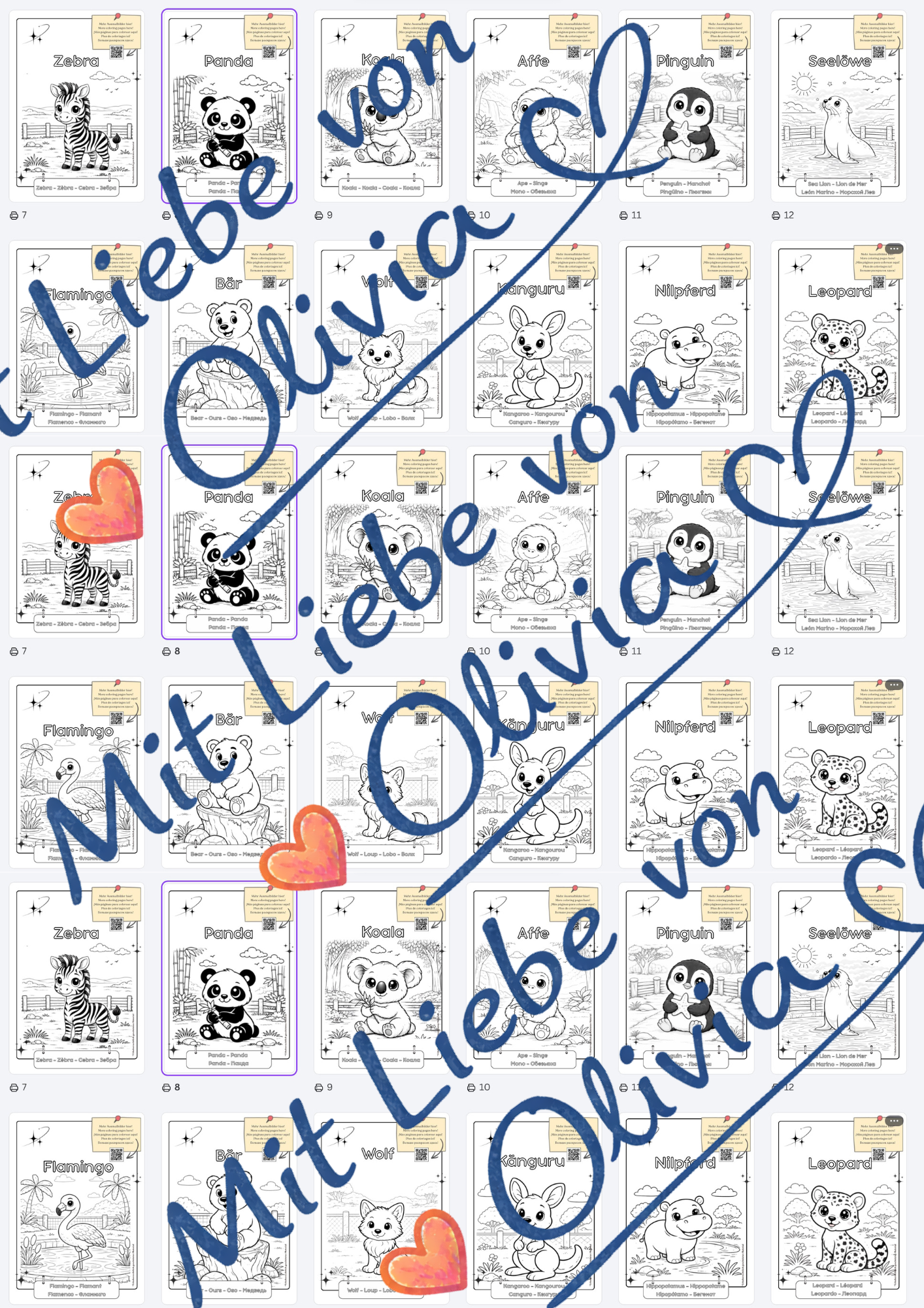 E-Book: Ausmalbuch - Haustiere -
